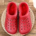 thumbnail image 1 of Unisex Classic Lined Clogs | Plush Slippers red (no shoe flower) 40, 1 of 2