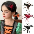 thumbnail image 2 of Happydeer 1/2Pcs Halloween Spider Hair Clip Decorative Hair Pins Women Hairpin Headpiece Cosplay Costume Accessory (Red Golden), 2 of 13