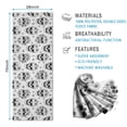 thumbnail image 2 of White Floral Skull Pattern Hot Yoga Mat Towel Non Slip for Hot Yoga - Quick-Drying Yoga Mat Cover with 4 Corner Pockets with Travel Bag - Hot Yoga Towel Non Slip 74"x26", 2 of 6