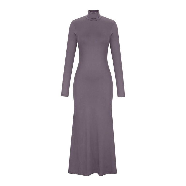 chinese dress ladies Jluxlabel | Camel Fame Mock Neck Maxi Dress main image 1