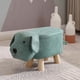 thumbnail image 1 of Taburetes bajos de madera para niños, bonitos taburetes con forma de perro pequeño con dibujos animados para el hogar y el jardín de infancia, 1 of 5