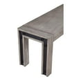 thumbnail image 3 of Alpine Furniture Fallon Solid Pine Dining Bench in Gray & Black, 3 of 5