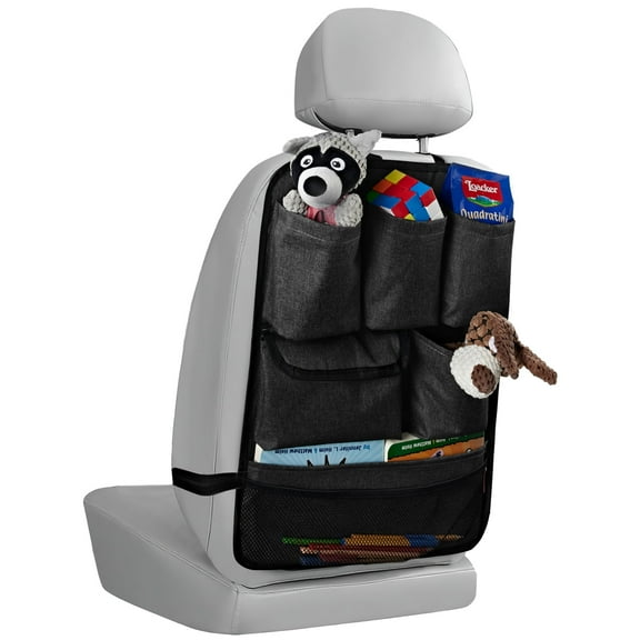 Rubbermaid Car Backseat Storage Bag,Seat Back Organizer,Multifunctional Kick Mat,Backseat Protector Cover Pad,Large Capacity Seat Back Storage Hanging Bag 25MP53