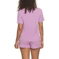 thumbnail image 3 of Felina Women's 3-Piece Soft Jersey T-Shirt, Shorts and Pants PJ Lounge Set-Purple / L, 3 of 6