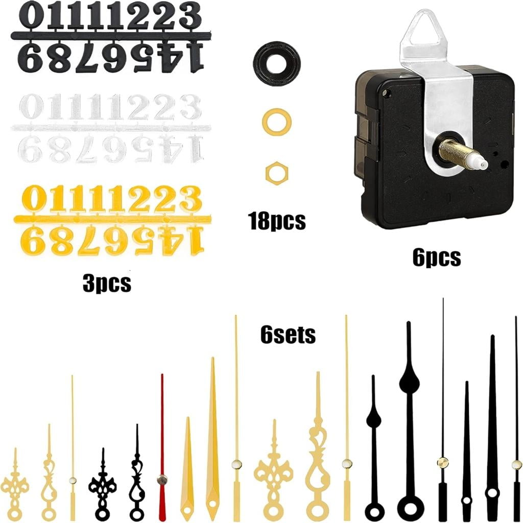 Giaone None-Ticking Hands Quartzs DIY Wall Clock Movement Mechanism DIY Repair Parts