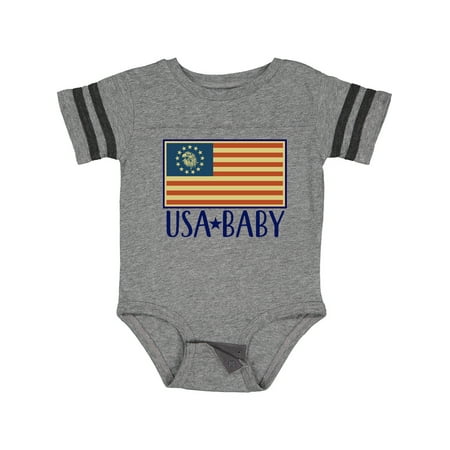 

Inktastic USA Baby Vintage US Flag Gift Baby Boy or Baby Girl Bodysuit