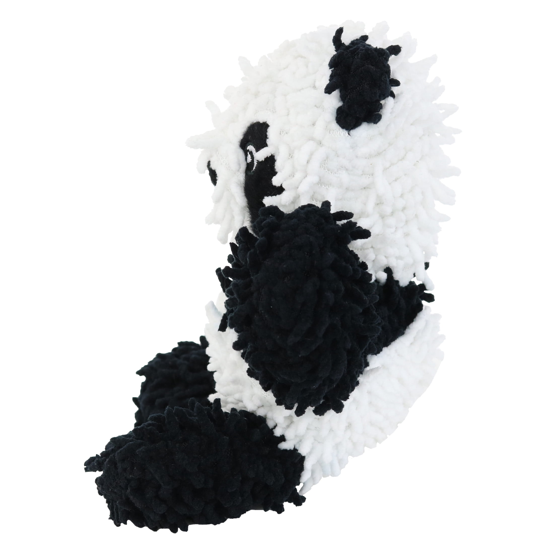 Mighty Jr Microfiber Ball Panda Durable Plush Squeaky Dog Toy