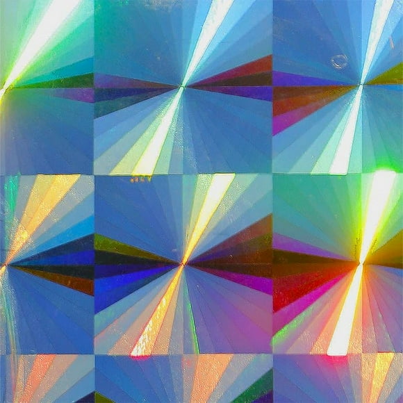 Rainbow Symphony - Rainbow Suncatcher Window Film, Diffraction Window Film, Stained Glass Window Cling, Holographic Prismatic Film, Radial Pattern, 12"" X 18"", Made in USA