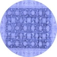 thumbnail image 1 of Ahgly Company Machine Washable Indoor Round Oriental Blue Modern Area Rugs, 8' Round, 1 of 4