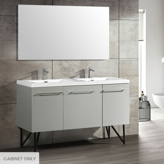 Annecy 60 Brushed Gray Bathroom Vanity Cabinet Only (SM-BV236)