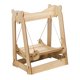 thumbnail image 5 of Hamaca de madera para gatos, cama, tumbona, marco estable, cuerda para rascar, juguete de actividad para mascotas Madera de oído, 5 of 9