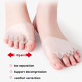 thumbnail image 3 of Silicone Toe Separators Corrector, Hallux Valgus Straightener for Bunion Relief, 1 Pair, 3 of 7