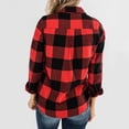 thumbnail image 3 of DailyTrove Women's Classic Red & Black Buffalo Plaid Shirt, Timeless Outerwear for Fall Layering & Daily Wear for women, 3 of 5