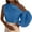 Blue, variant on IROINNID Savings Ladies Long Sleeve T Shirts Solid One Shoulder Lounge Shirts Blouses Tops,White