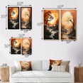 thumbnail image 4 of Designart "Orange Tree Moon form Landscape III" Tree Monochrome Framed Wall Art Set Of 2 - Orange Floral Frame Gallery Set For Office Decor, 4 of 7
