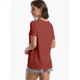 thumbnail image 5 of Womens Short Sleeve Round Neck Shirts Summer Top Fashion Basic Tee, 5 of 6