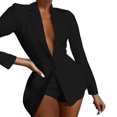 thumbnail image 1 of Gibobby Blazer de mujer casual chamarra para mujer con frente abierto para trabajo negocios casual para mujer(Negro,M), 1 of 5