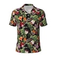 thumbnail image 2 of Daiia Watercolor Tropical Flowers Pattern Men’s Polo Shirts,Solid Deck Shirt,Classic Fit, Breathable Cotton Polo for Casual and Sport Wear-XX-Large, 2 of 7