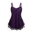 thumbnail image 5 of Tejiojio Women Clothes Clearance Women V-neck Gothic Tees Short Sleeve Mesh Bandage Tank Tops Vest, 5 of 6