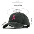 thumbnail image 3 of HCURIBAD Breast Cancer Hats for Women, Embroidered Adjustable Breast Cancer Awareness Hat Breast Cancer Gifts for Woman, Baseball Cap, Workout Hat, 3 of 4