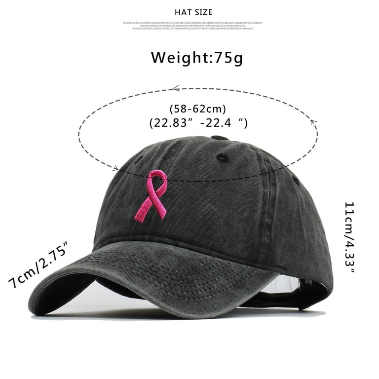 Gsakboxl Masters Hat Women Pink Ribbon Embroidered Breast  display picture 3