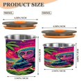 thumbnail image 3 of 30OZ Food Storage Can - Keep Coffee Tea Flour & More Fresh - Ideal for Cereal Nuts & Pet Food Cute Monkeys Eating Watermelon, 3 of 9