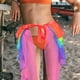 thumbnail image 5 of Falda larga multicolor estilo arcoíris para mujer, estilo lencería, minifalda, falda tutú tipo tutú., 5 of 8