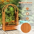 thumbnail image 6 of Costway 1 PCS Raised Garden Bed Wooden Elevated Planter Box with Lattice Trellis & Ached Roof, 6 of 10