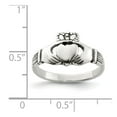 thumbnail image 2 of Sterling Silver Antiqued Claddagh Ring - Size 6, 2 of 2