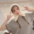 thumbnail image 4 of LinYooLi Bonnet d'Hiver pour Femmes 2022 Automne Chaud Doux Style Kpop Tendance Bonnets Crânes Chapeaux Filles Bonnet Dames en Gros, 4 of 6