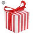 thumbnail image 2 of 4 Colores 50 Piezas Caja De Regalo De Recuerdo De Boda, Caja De Regalo De Recuerdo, Regalo De Baratijas De Rayas De Estilo Europeo Para Almacenamiento De Regalos De Joyería ANGGREK Rayas rojas y blancas de 5,5 cm + cinta roja, 2 of 8