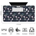 thumbnail image 5 of Long Mouse Pads for Desk,Blue Cartoon Unicorn Rainbow Cloud Love Dream Desk Mats on Top Of Desks, Desk Mouse Pad Extra Large with 3mm Non-Slip Base and Stitched Edge for Gaming,Work,Home 47.3"x23.6", 5 of 5