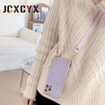 thumbnail image 1 of Funda de teléfono suave chapada con cordón cruzado de lujo para iphone 14 13 12 Pro Max MiNi 11 Pro Max XR X XS Max 7 8 plus SE 2022 Tan Jianjun unisex, 1 of 2