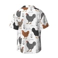 thumbnail image 4 of Goofa Retro Rooster Printed Men's Casual Short-sleeved Shirt,Lightweight Breathable Button-down,Summer Casual men's top,Versatile Fashion shirt-4X-Large, 4 of 7