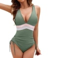 thumbnail image 1 of FhsagQ Ensembles de Maillots de Bain pour Femmes Justaucorps Sans Entrejambe Maillot de Bain pour Femmes Maillots de Bain Col en V Bretelles à Cordon Réglable Maillots de Bain Ensembles de Maillots de Bain pour Femmes Ensembles de Maillots de Bain Vert m, 1 of 3