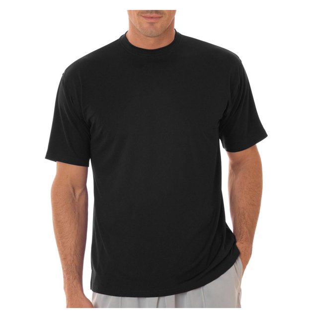 Ultraclub Tee-Shirt Sport Performance Interlock Cool & Dry pour Hommes - Noir - Petit