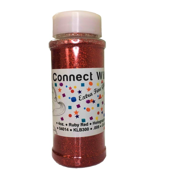 iConnectWith Glitter - Ruby Red, Extra Fine Holographic Glitter