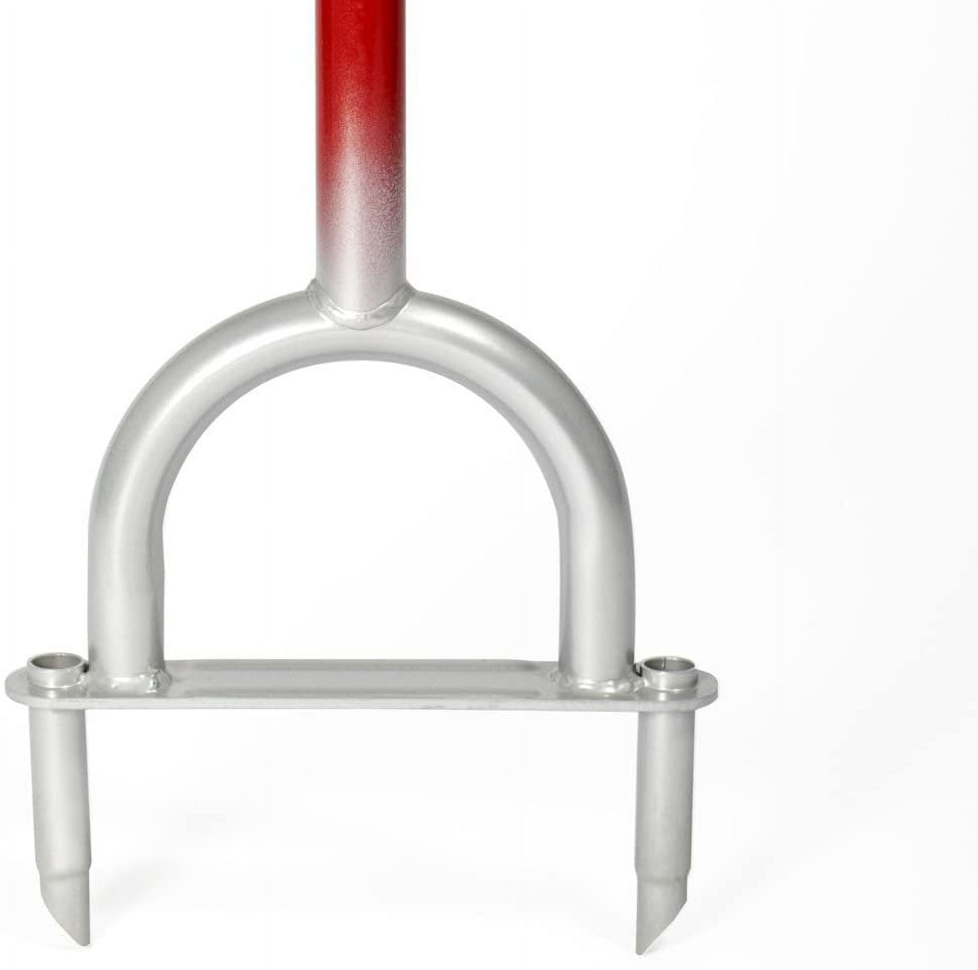 Garden Weasel Core Lawn Aerator - Comfort Grip Handle, Carbon Steel - Red
