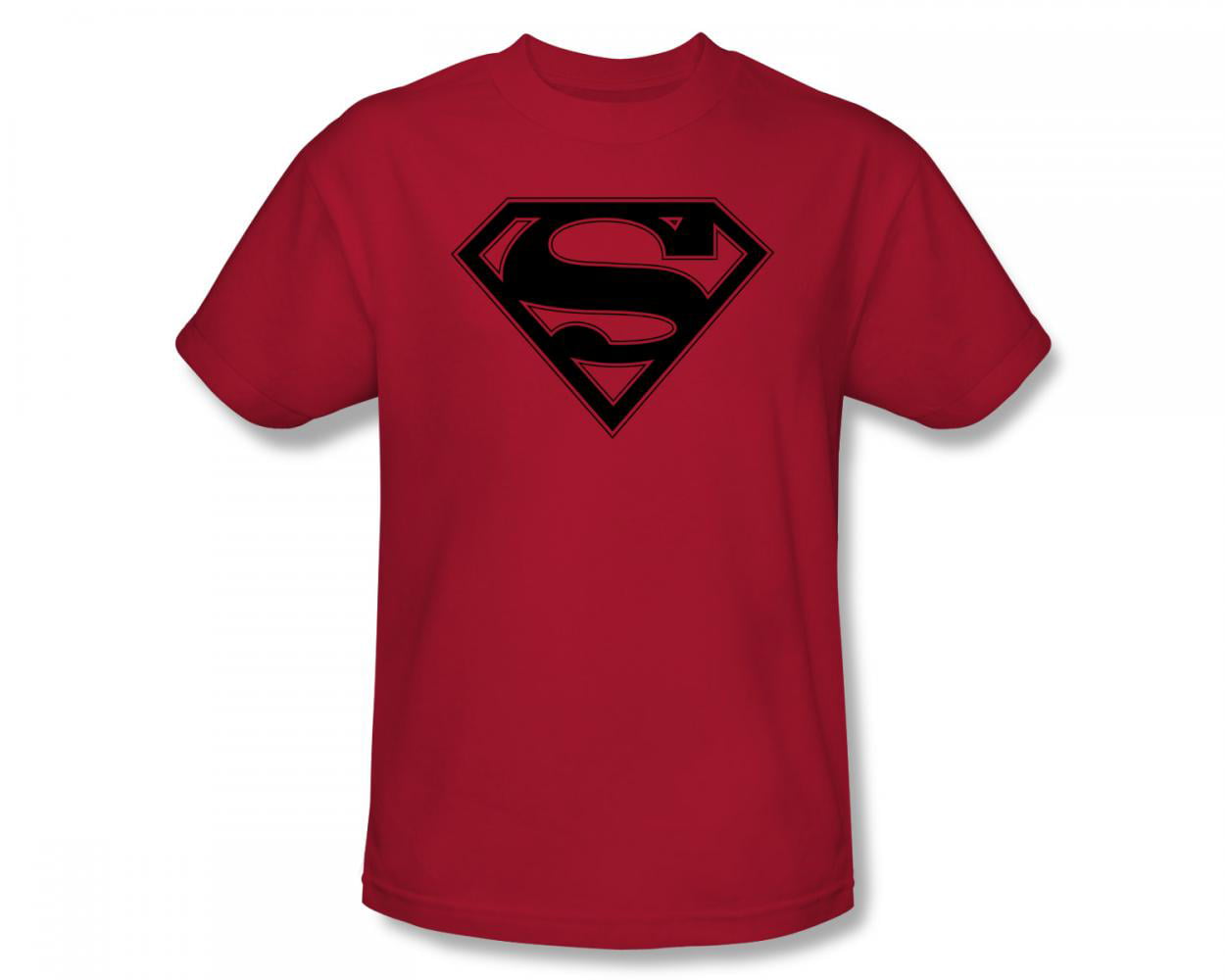 black and red superman shirt