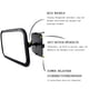 thumbnail image 3 of Espejo retrovisor para coche de bebé, tamaño XXL, espejo retrovisor transparente para coche de bebé, acrílico irrompible, espejo de velocidad de 360° para asiento de bebé, asiento de coche, 3 of 6