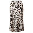 thumbnail image 1 of Made by Olivia Women's Solid and Print A-Line Elastic Waist Boho Midi Skirt Sks Taupe 1XL, 1 of 3
