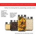 thumbnail image 4 of Home Basics 4 Pieces Glass Canister Set Square Glass, Clear, 4 of 8