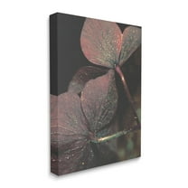 Stupell Industries Red Sparkle Petals Warm Tone Clover Detail Canvas Wall Art by Daphne Polselli