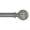 Gunmetal, variant on 1" Diameter Single Curtain Rod Set with Fluted Ball Finials, Adjustable 28–48", Royal Gold Finish
