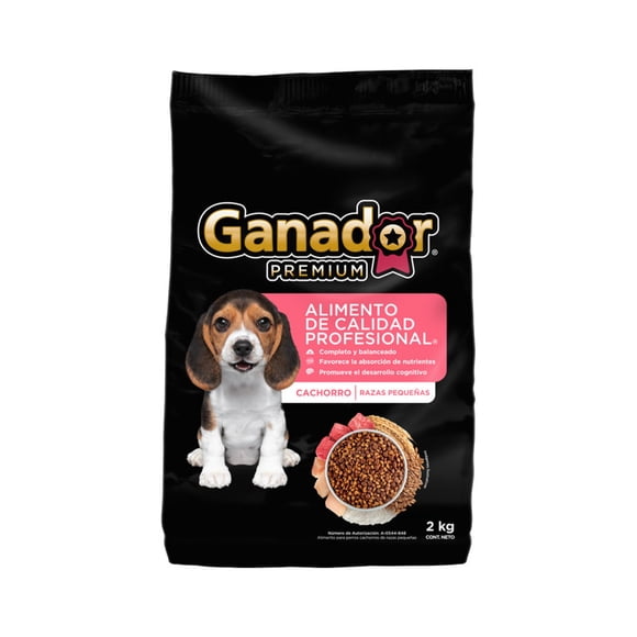 Alimento para Perro Ganador Premium Cachorro Razas Pequeñas 2 kg