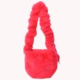 thumbnail image 4 of Bolso tipo cartera peludo para mujer bolso bandolera esponjoso de piel sintética bolso de ocio para mujer de Color sólido, 4 of 9