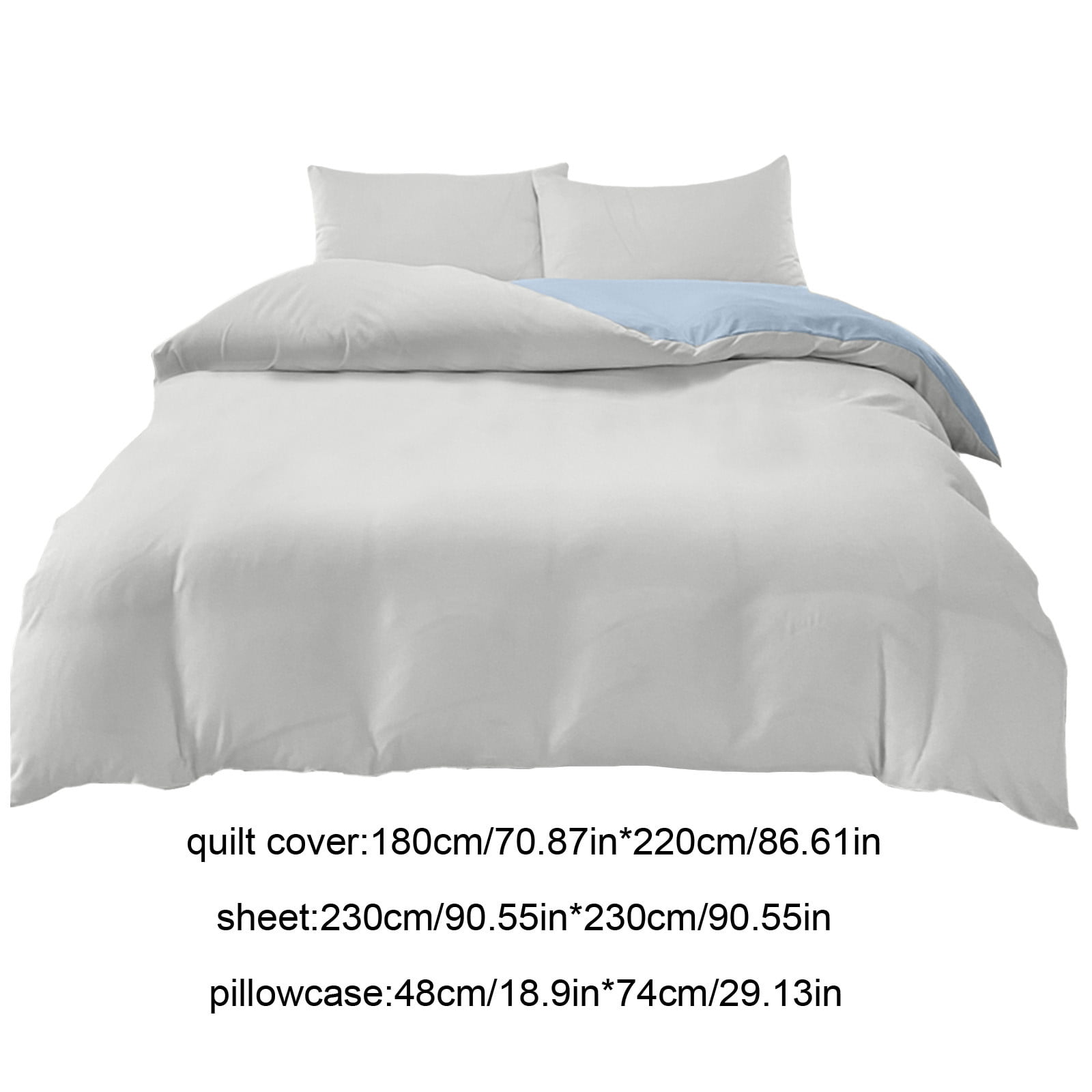 4 Piece Bed Sheets 71x87in Bedding Set with Duvet Cover Fitted Sheet 2 Pillowcases Soft Washed Polyester Wrinkle Free Easy Care by PALIFEUR