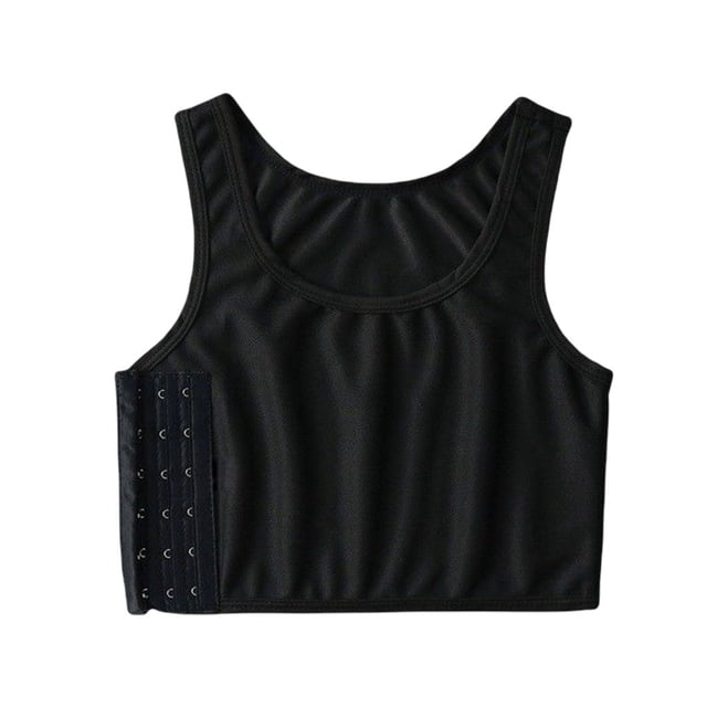 Sonducket Chaleco de lesbianas, corsé de verano, transpirable, sin costuras, para forma al pecho, ropa interior, Tops para hacer ejercicio, Camisetas sin mangas Negro M
