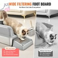 thumbnail image 2 of KFFKFF Feline Litter Container, Depth of 6 inches, Oversized Stainless Steel Feline Litter Container with Shovel, Broad Sieve-like Base & Tall Edges, Sealed Smell-Resistant Simple-to-Sanitize, 2 of 9