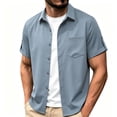 thumbnail image 2 of Qiyinn Men's Cool Summer Casual Adjustable Sleeve Length Shirt T-shirt, 2 of 7